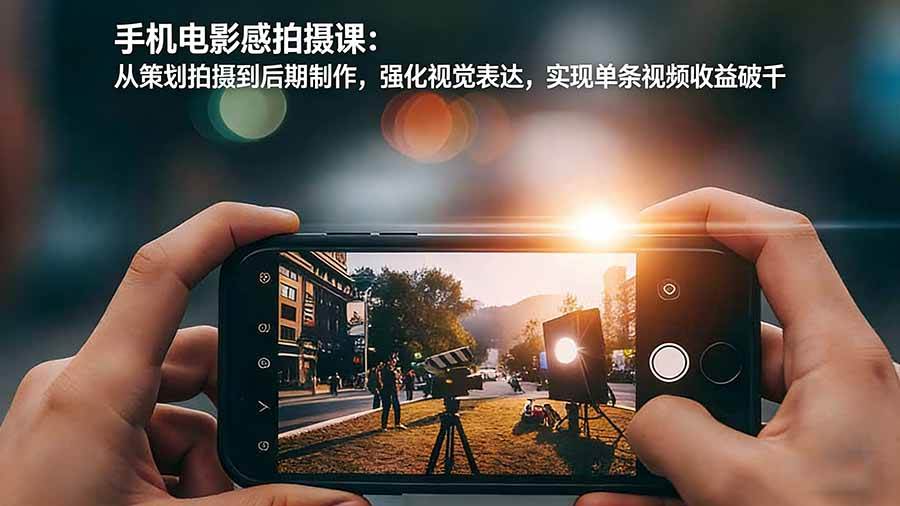 （17273期）手机电影感拍摄课：从策划拍摄到后期制作，强化视觉表达，实现单条视频收益破千宝妈网-宝妈学习网-宝妈AI网-宝妈工作流网宝妈网|宝妈学习网|宝妈AI网|宝妈工作流网|宝妈扣子网