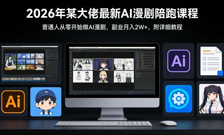26年某大佬最新Ai漫剧陪跑课程，普通人从零开始做AI漫剧，副业月入2W+宝妈网-宝妈学习网-宝妈AI网-宝妈工作流网宝妈网|宝妈学习网|宝妈AI网|宝妈工作流网|宝妈扣子网