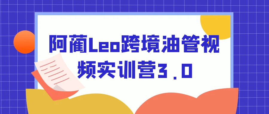 阿蔺Leo跨境油管视频实训营3.0|宝妈创业网