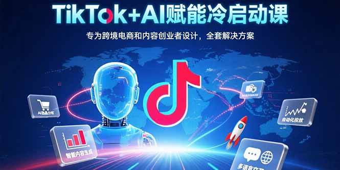 （15561期）TikTok+AI赋能冷启动课：专为跨境电商和内容创业者设计，全套解决方案|宝妈创业网