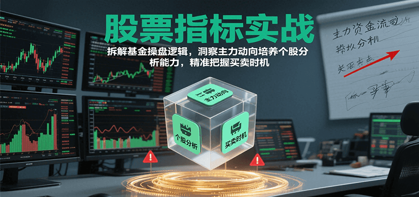 股票指标实战，拆解基金操盘逻辑，洞察主力动向培养个股分析能力，精准把握买卖时机|宝妈创业网