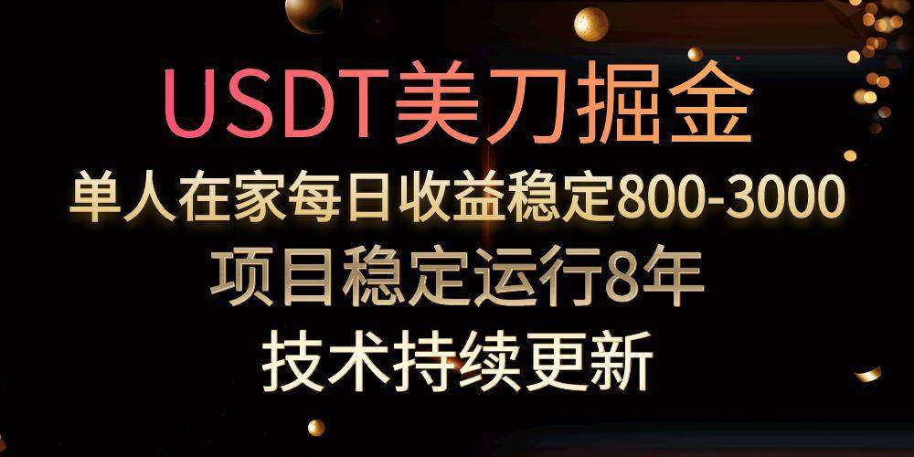 （15527期）USDT美刀掘金，单人每日收益800-3000，稳定运行8年|宝妈创业网
