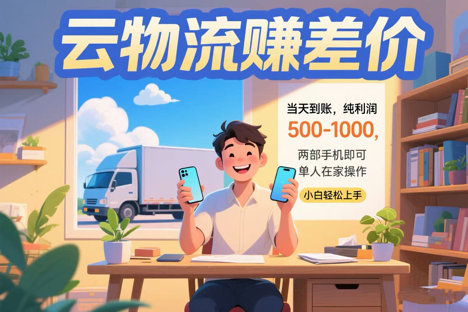 云物流赚差价 当天到账纯利润500-1000 两部手机即可 可单人在家操作 小…|宝妈创业网