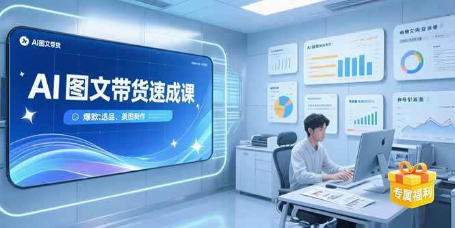 （15416期）AI图文带货速成课，养号引流秘籍，爆款选品策略，美图制作全流程|宝妈创业网