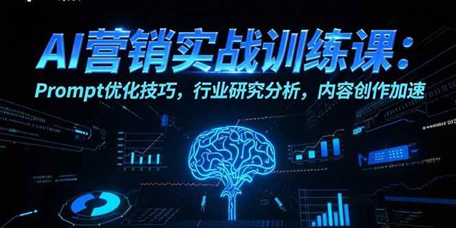 （15465期）AI营销实战训练课：Prompt优化技巧，行业研究分析，内容创作加速|宝妈创业网