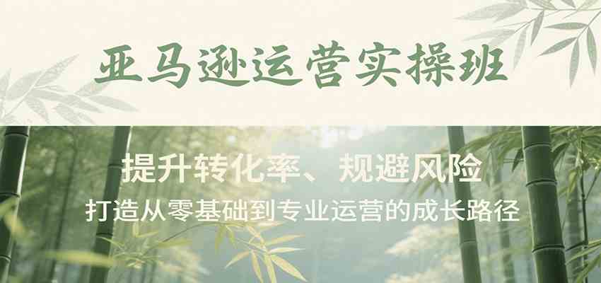 亚马逊运营实操班，提升转化率、规避风险，打造从零基础到专业运营的成长路径|宝妈创业网