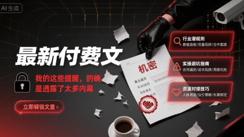 最新付费文：我的这些提醒，的确是透露了太多内幕|宝妈创业网