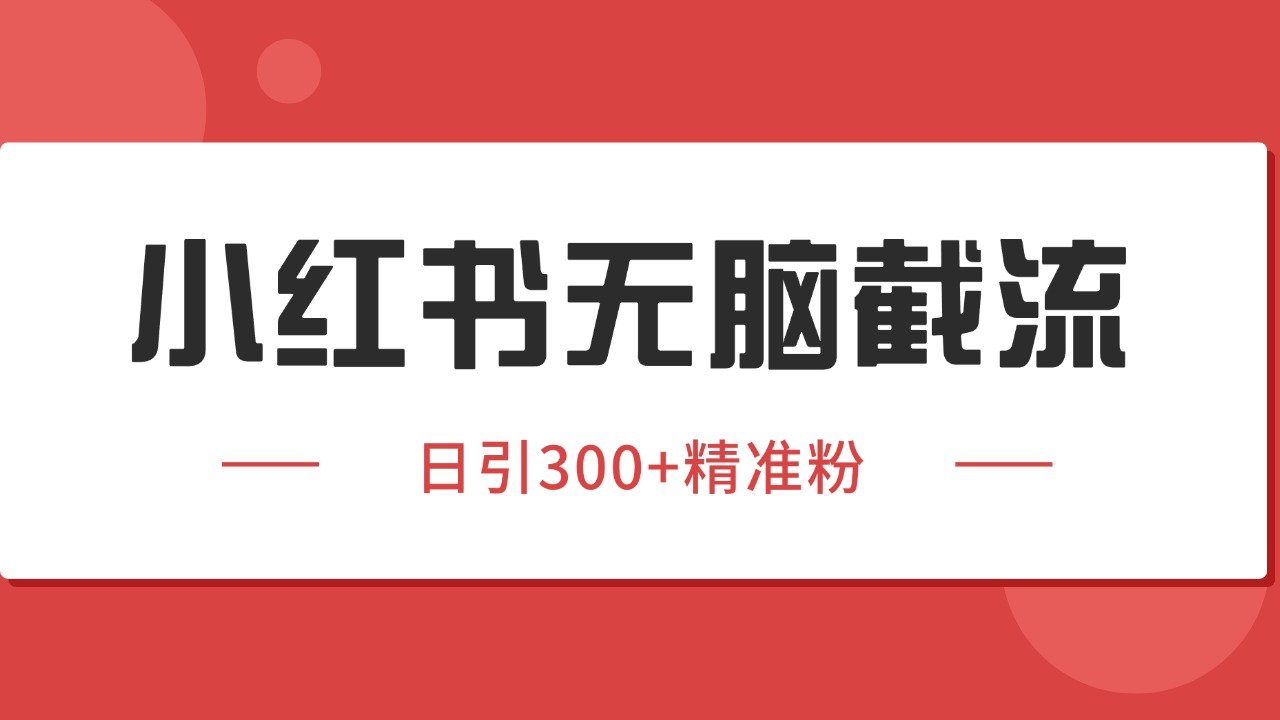 小红书截流同行客源，独家野路子获客玩法 日引200+暴力获客|宝妈创业网