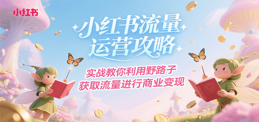 小红书流量运营攻略，实战教你利用野路子获取流量进行商业变现|宝妈创业网