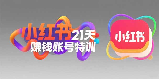 小红书21天赚钱账号特训：黄金定位技巧，高转粉文案创作，科学引流策略|宝妈创业网