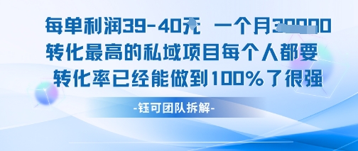 每单利润40一个月7k+转化最高的私域项目，每个人都要的产品转化率已经能做到100%|宝妈创业网