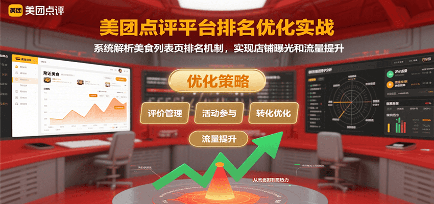 美团点评平台排名优化实战，系统解析美食列表页排名机制，实现店铺曝光和流量提升|宝妈创业网
