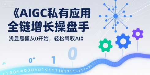 AIGC私有化应用全链增长操盘手，浅显易懂从0开始，轻松驾驭AI|宝妈创业网