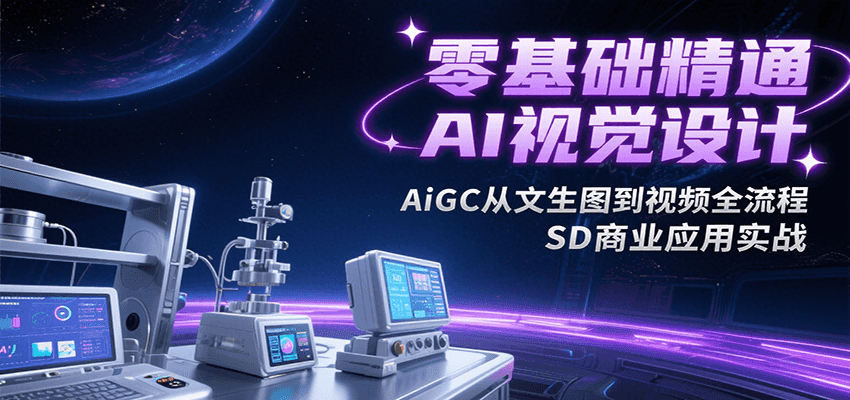 零基础精通AI视觉设计，AiGC从文生图到视频全流程，SD商业应用实战|宝妈创业网