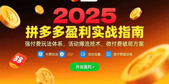 （15357期）拼多多盈利实战指南，强付费玩法，活动爆流技术，微付费破局方案(更新7月)|宝妈创业网