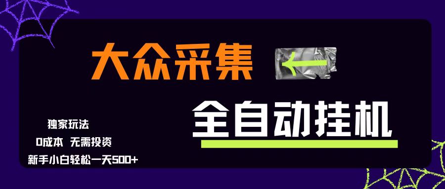 （15348期）大众采集全自动玩法，新手小白轻松一天500+，操作简单零成本|宝妈创业网